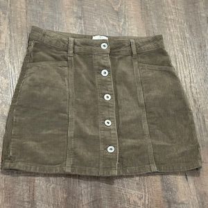 91 Cotton On Womens Skirt Size 4 Brown Corduroy Stretch Modern A Line Mini